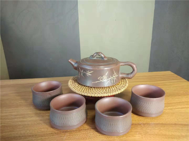 钦州坭兴陶周盘壶茶壶套装